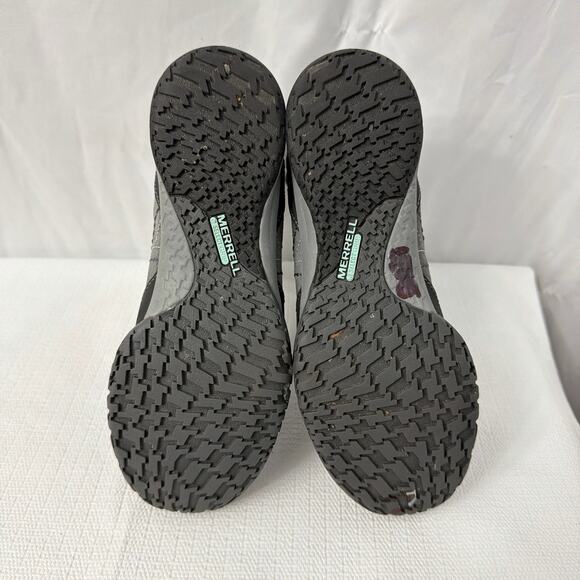 Merrell Albany Sky Boots Womens Size 7 Waterproof Black Suede Gray Ankle Winter - Picture 9 of 9